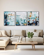 Painterly Strokes Abstract Canvas Set Of 3