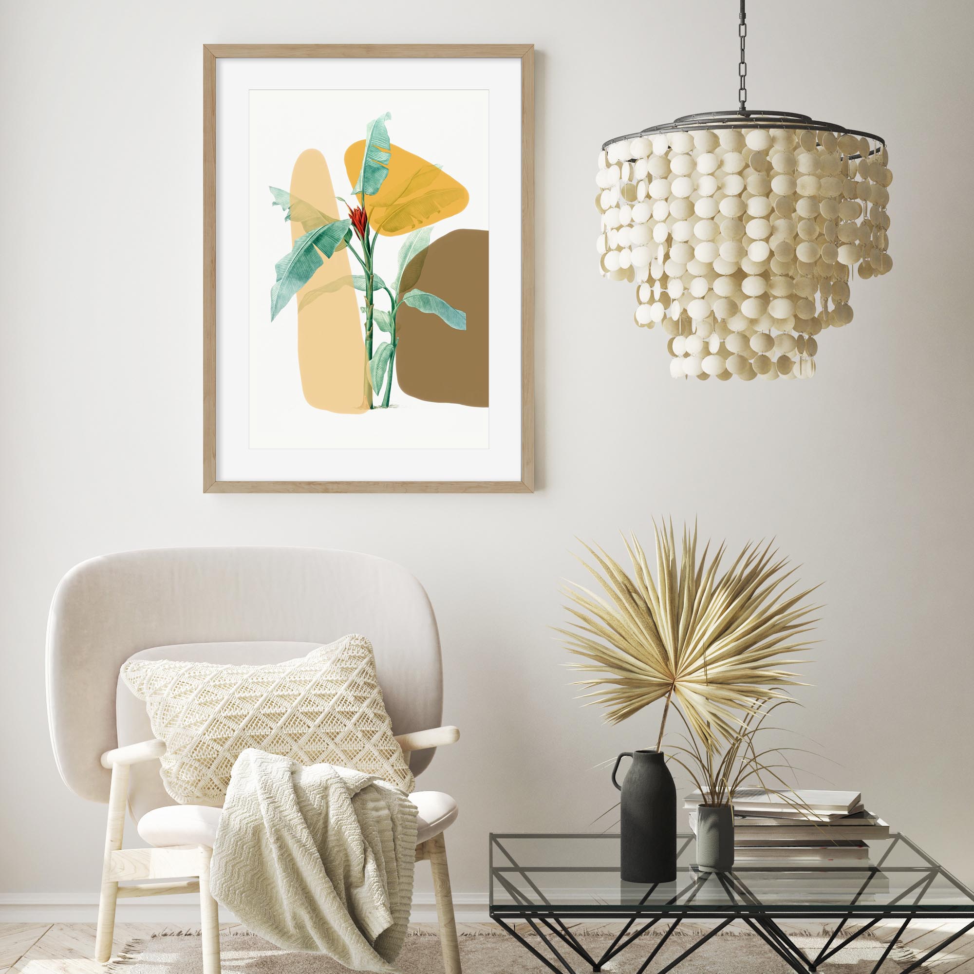 Modern Botanical Illustration Art Print-Abstract House