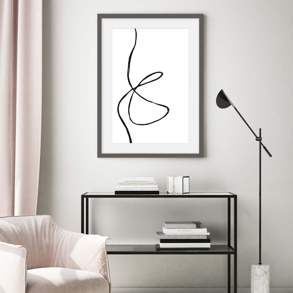 Modern Line Drawing Framed Art