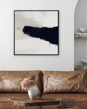 Neutral Haze Framed Canvas-Abstract House