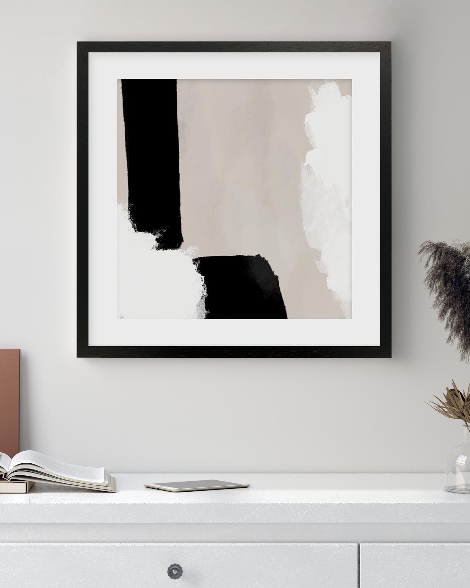 Neutral Haze III Framed Art-Abstract House