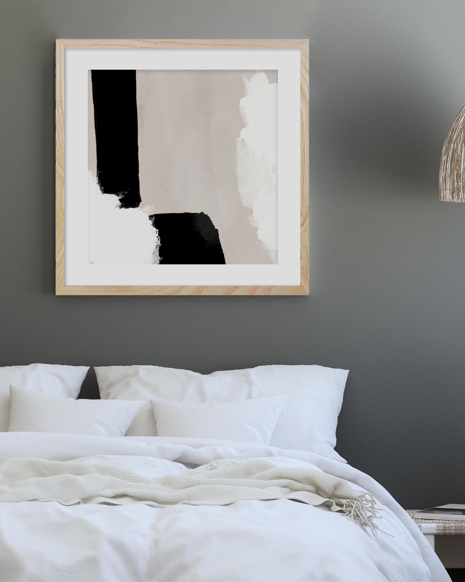 Neutral Haze III Framed Art-Abstract House