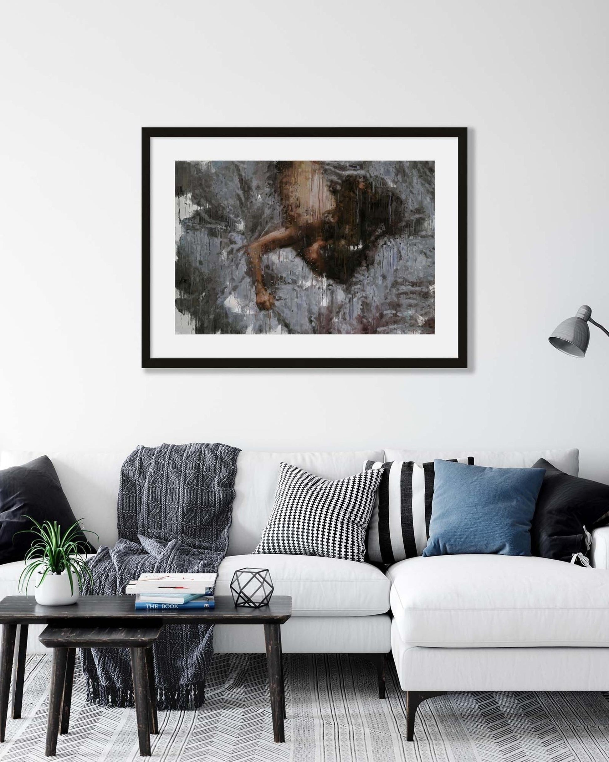 Nude Impressionist Painting Framed Art-Abstract House