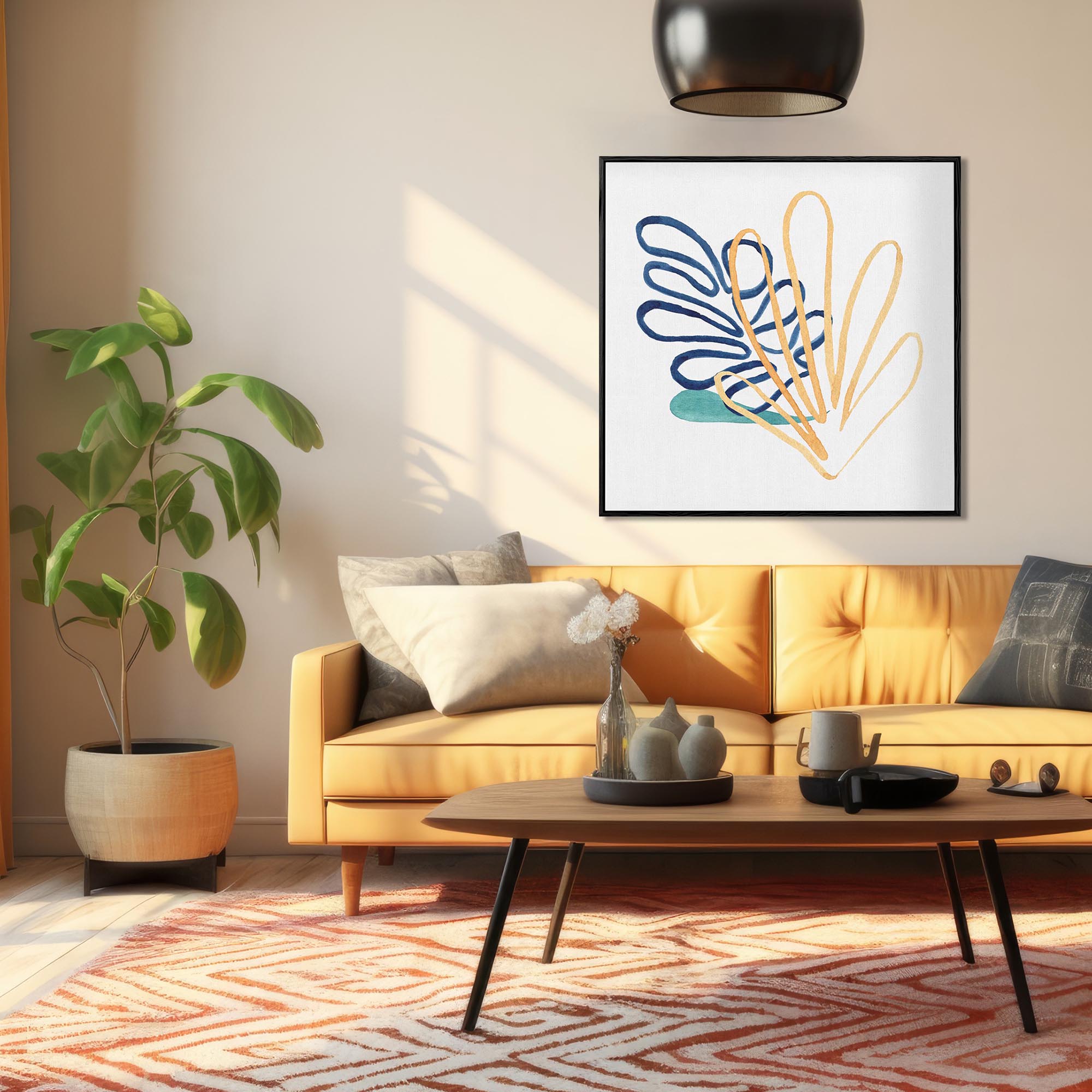 Matisse Botanical Square Canvas Print-Abstract House