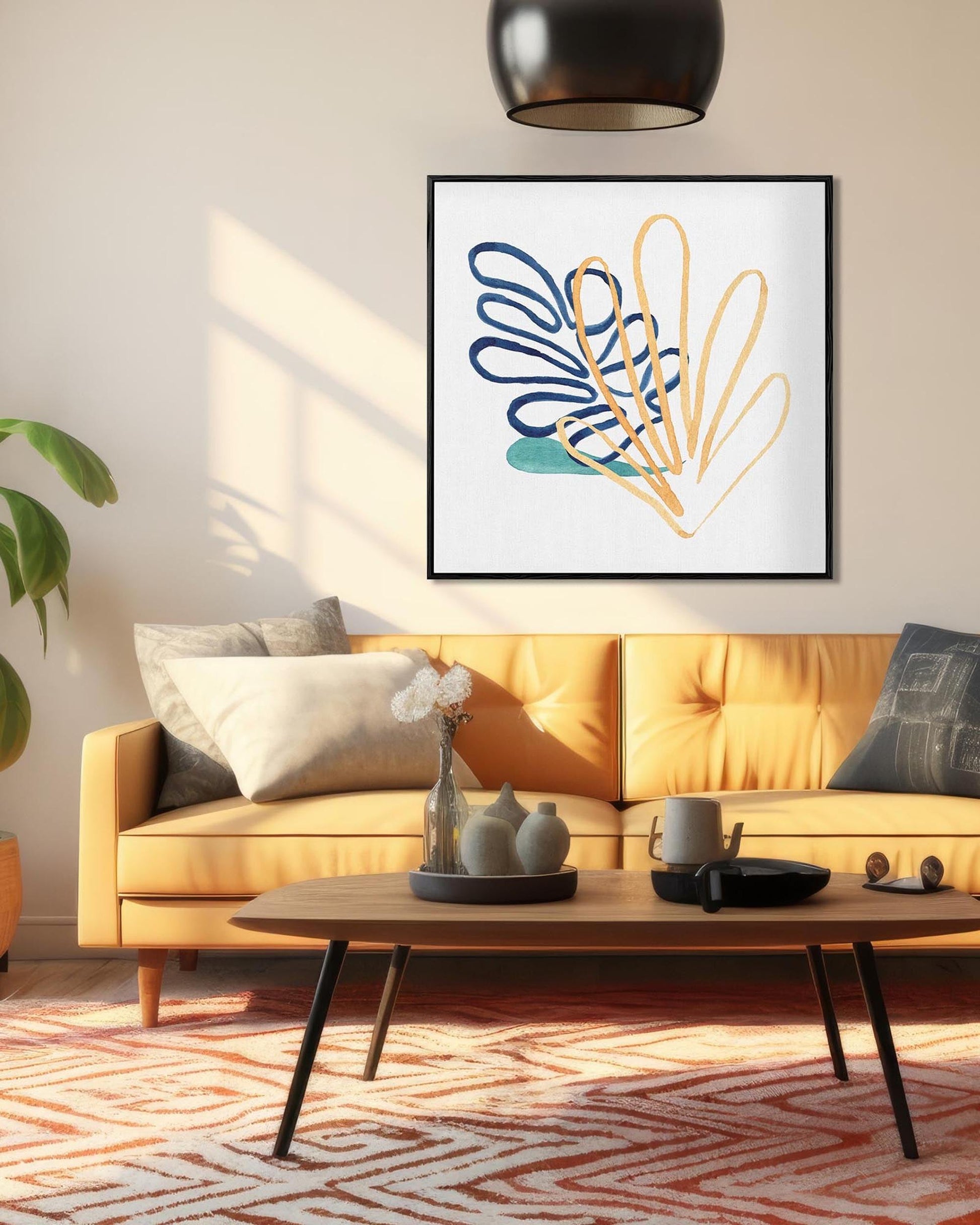 Matisse Botanical Square Framed Canvas-Abstract House