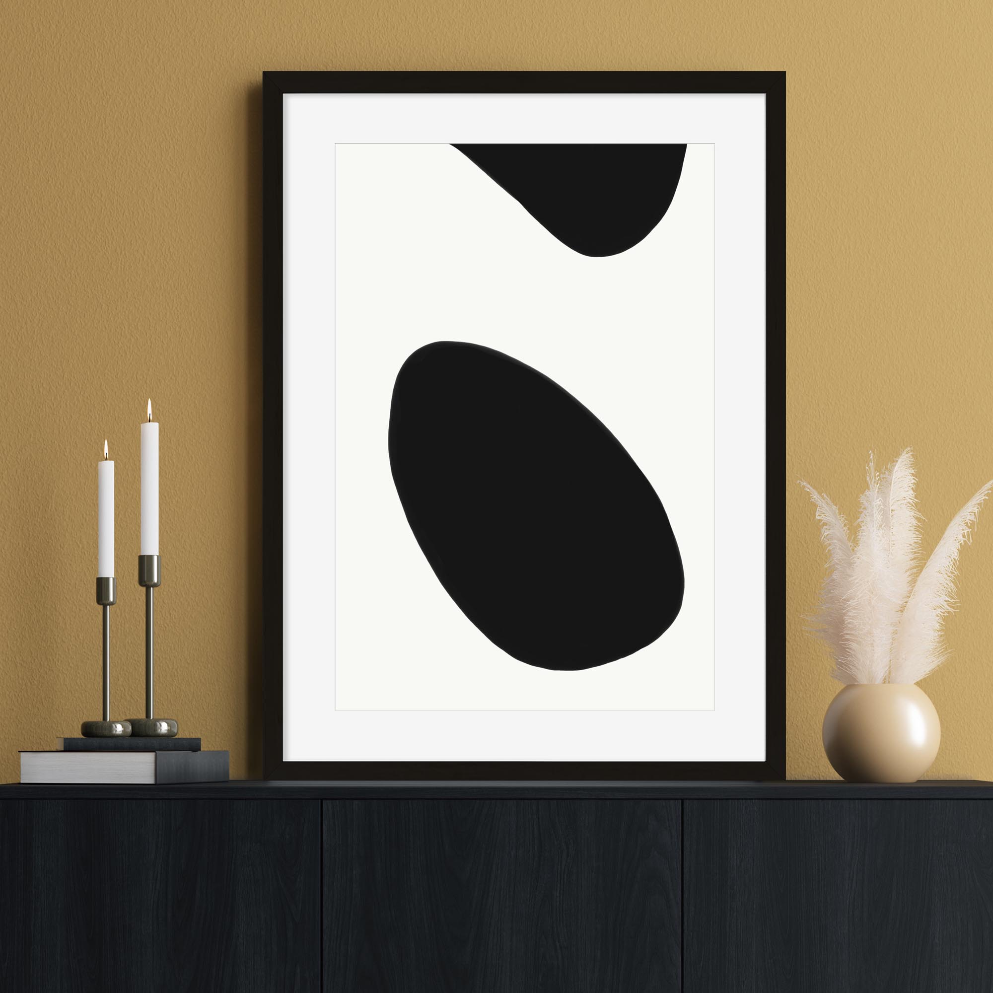 Organic Monochrome Framed Art