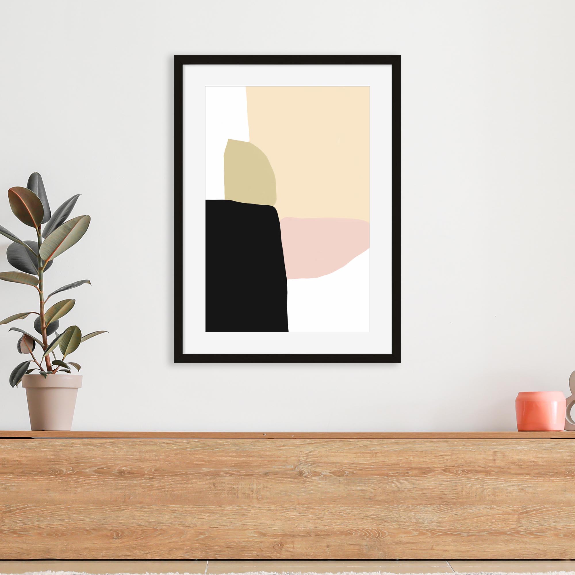 Organic Pastel Stack Art Print-Abstract House