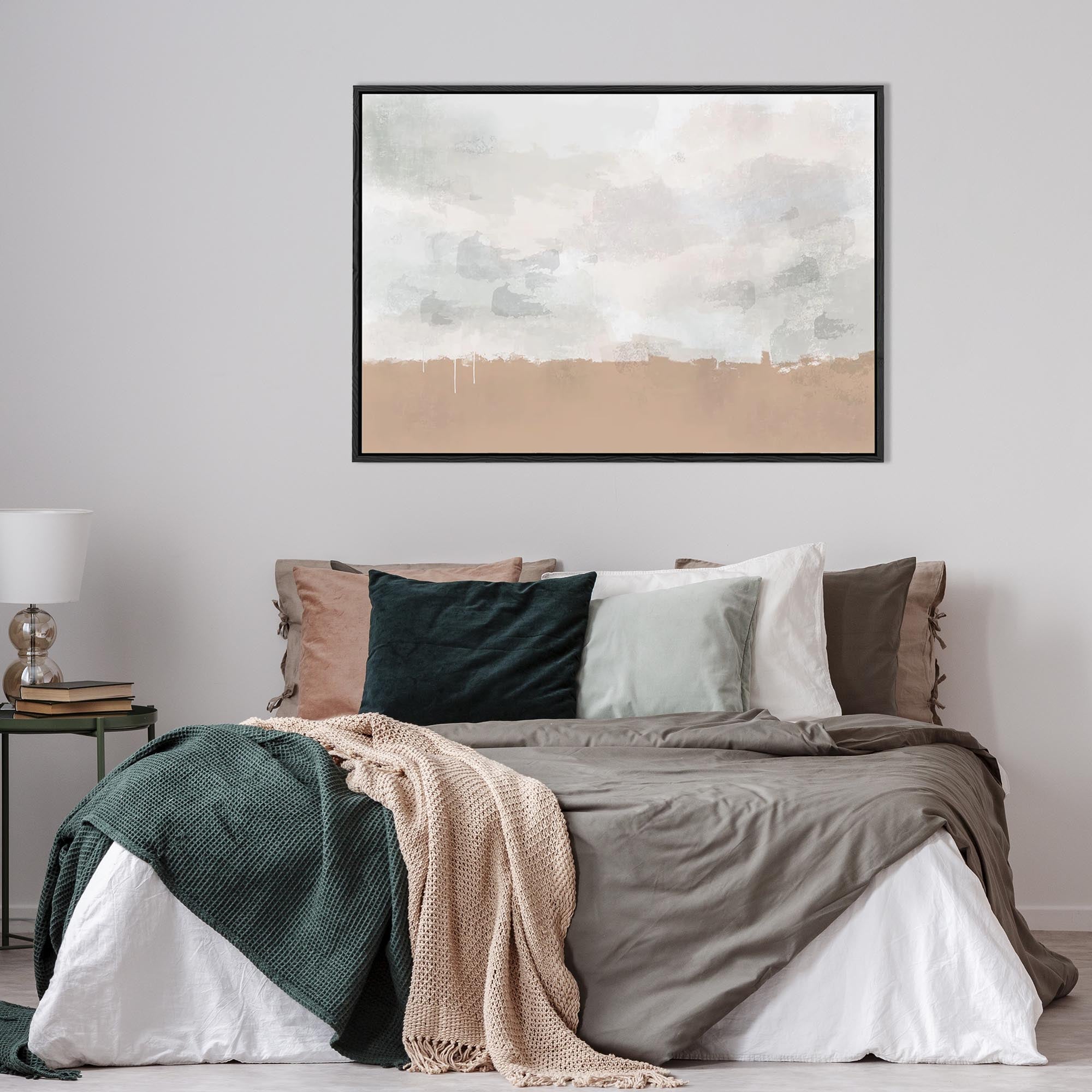 Peach Sands Framed Canvas-Abstract House