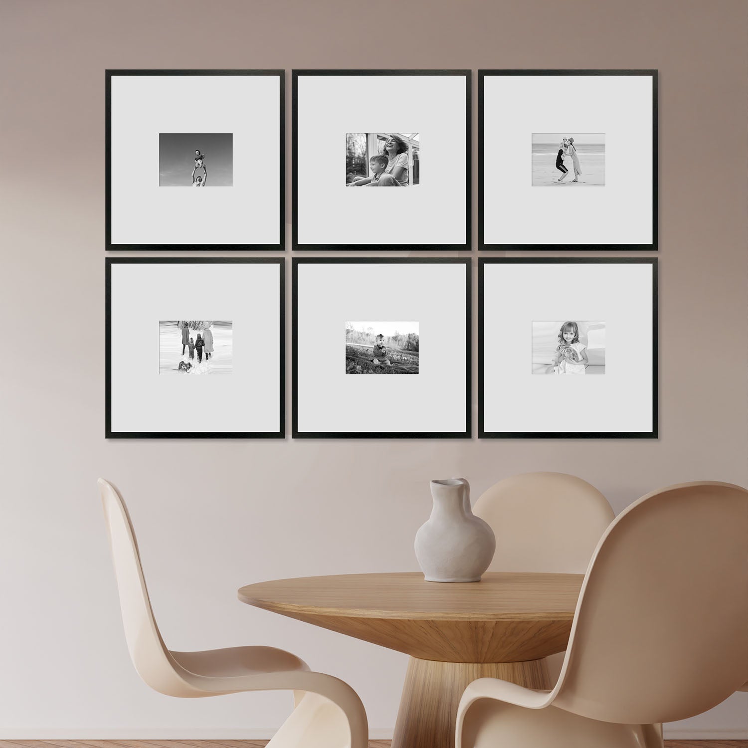 Photo Wall - Set Of Six Frames 50x50cm-framed-Print Your Photo-Abstract House