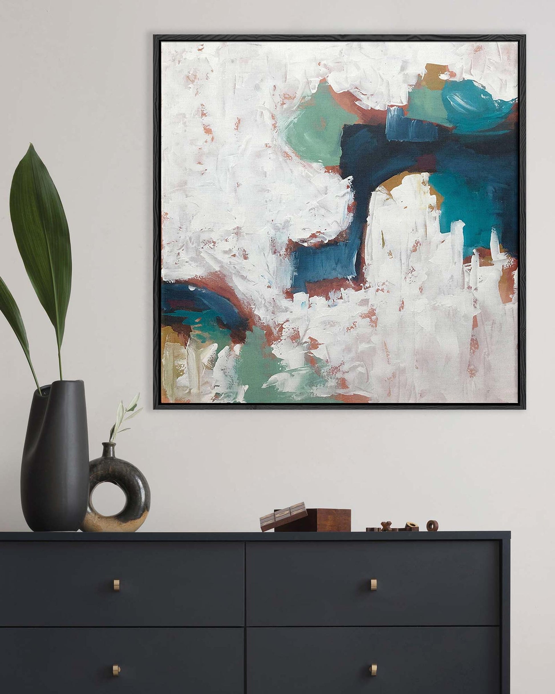 Into The Unknown Framed Canvas-Abstract House