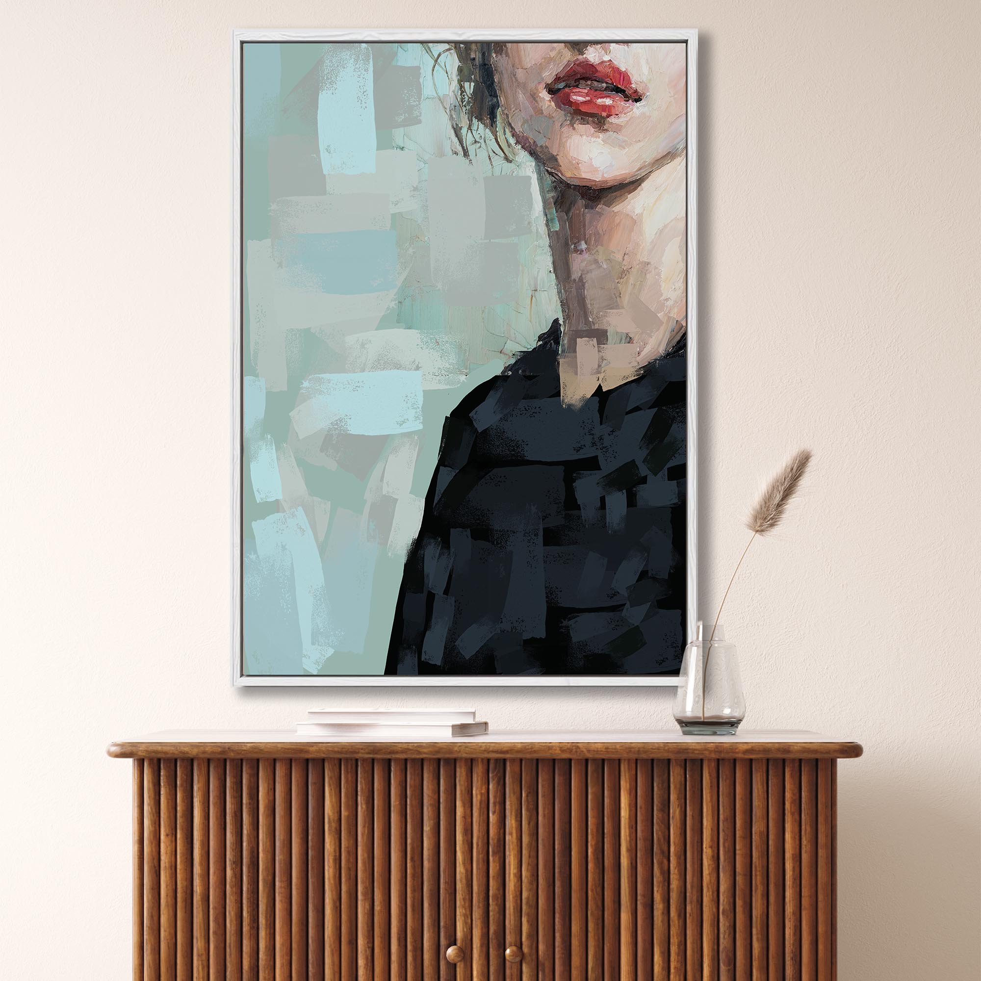large canvas art on wall