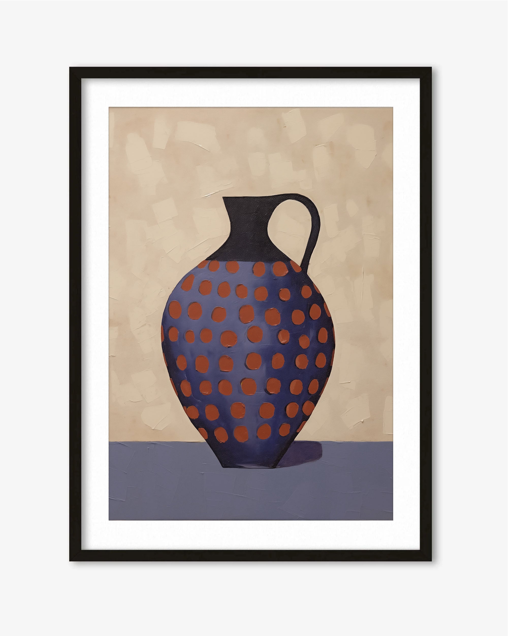 Purple And Terracotta Pot Art Print