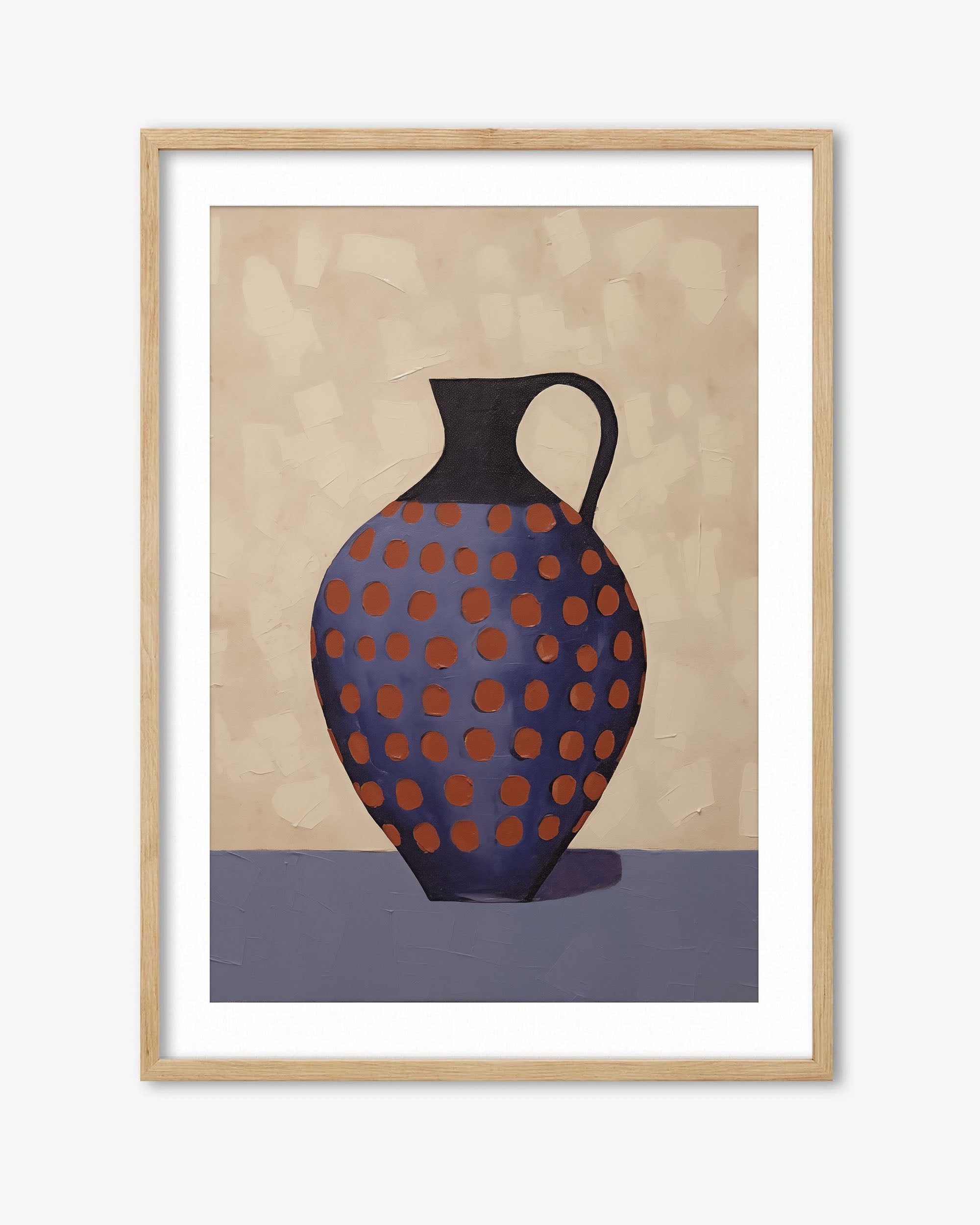 Purple And Terracotta Pot Art Print
