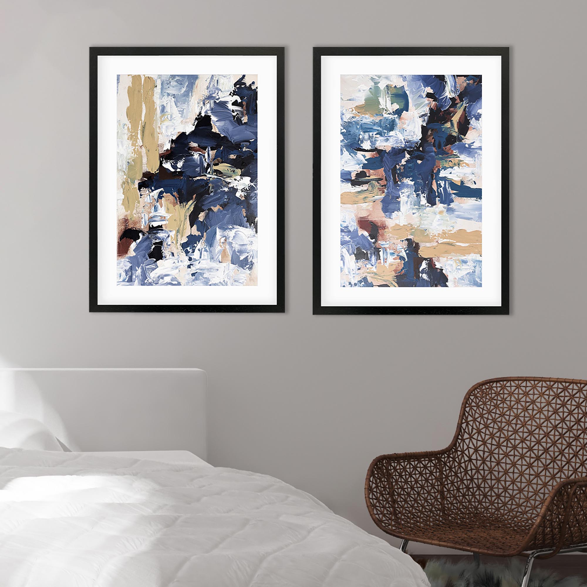 Rippling Water - Print Set Of 2-Abstract House