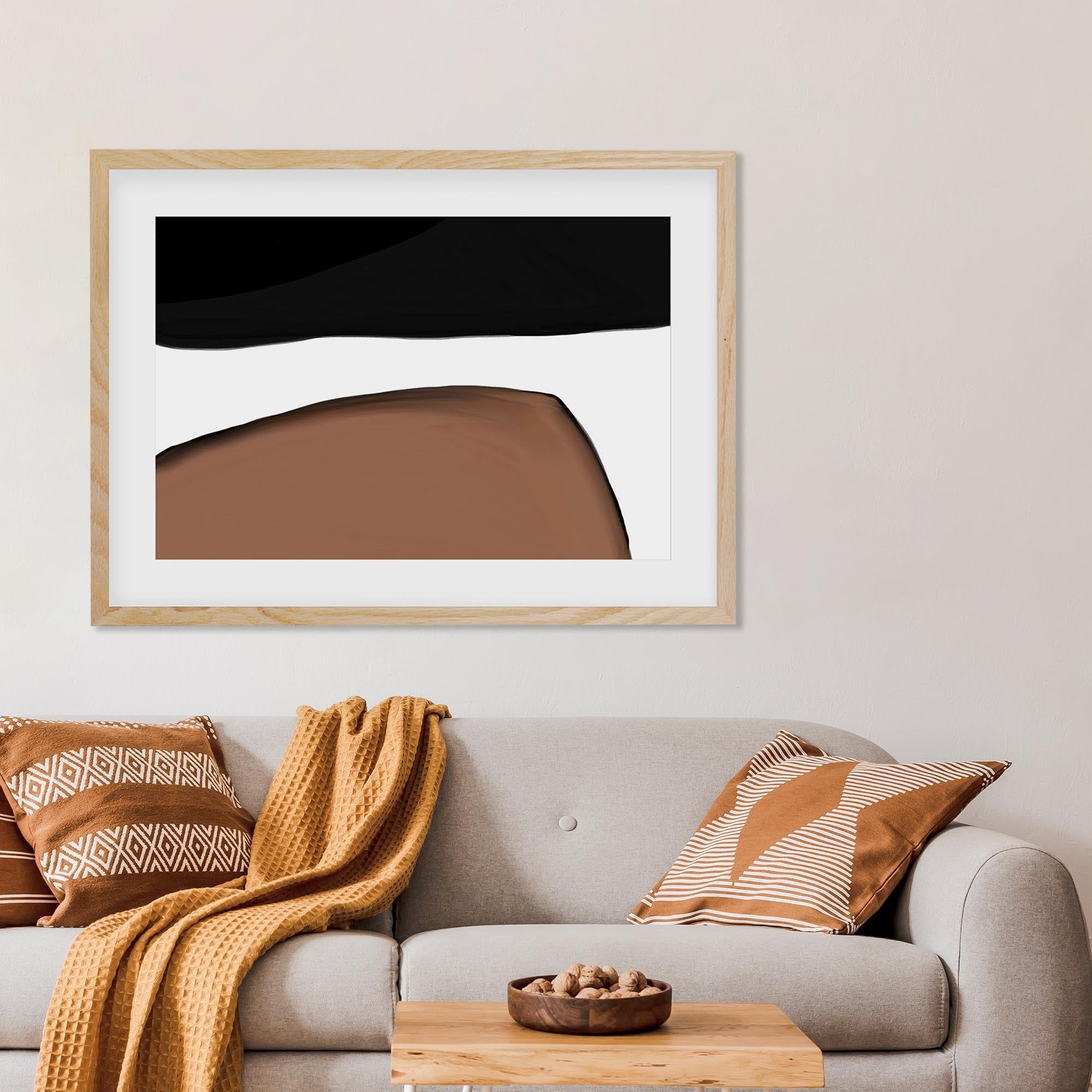 Rounded Cave Framed Art-Abstract House