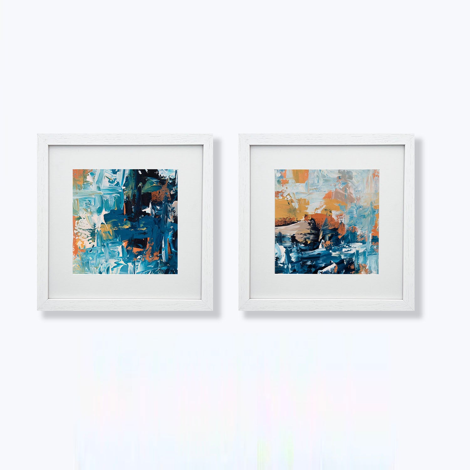 Tidal Waves Diptych Limited Edition Print-framed-Limited Edition-Abstract House