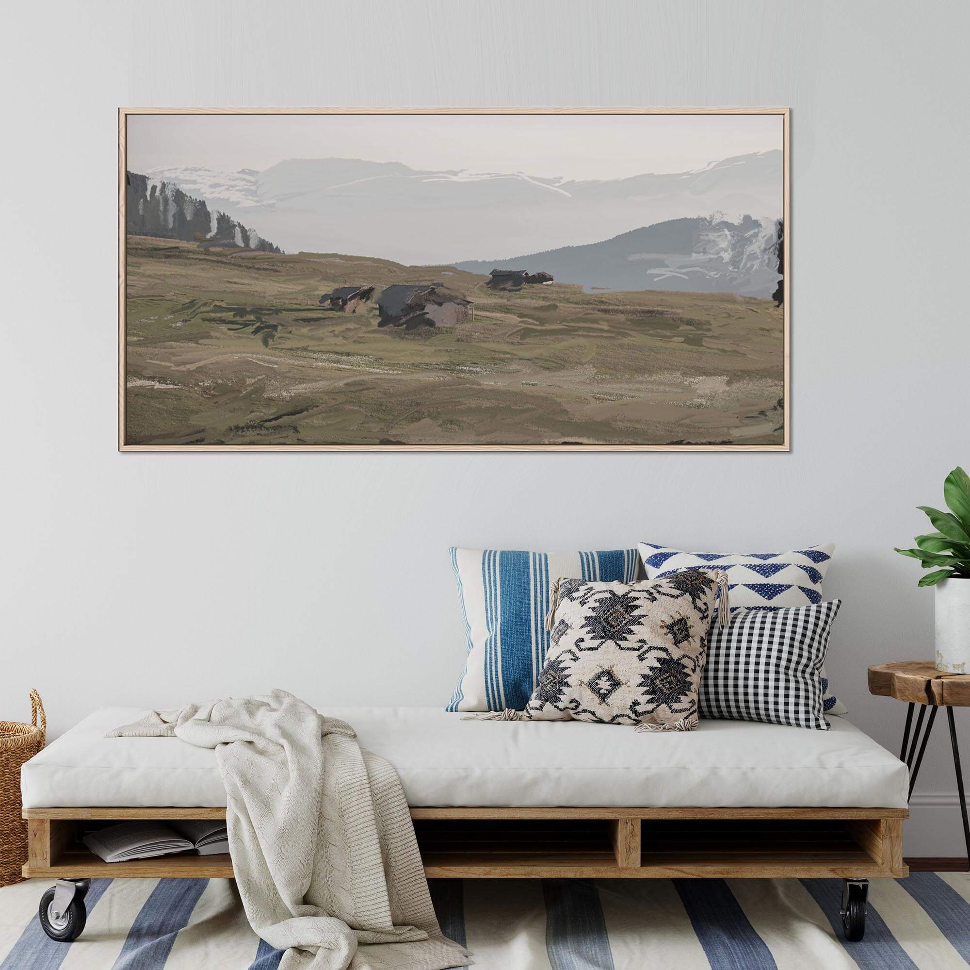 Highlands Forest Landscape Framed Canvas-Abstract House