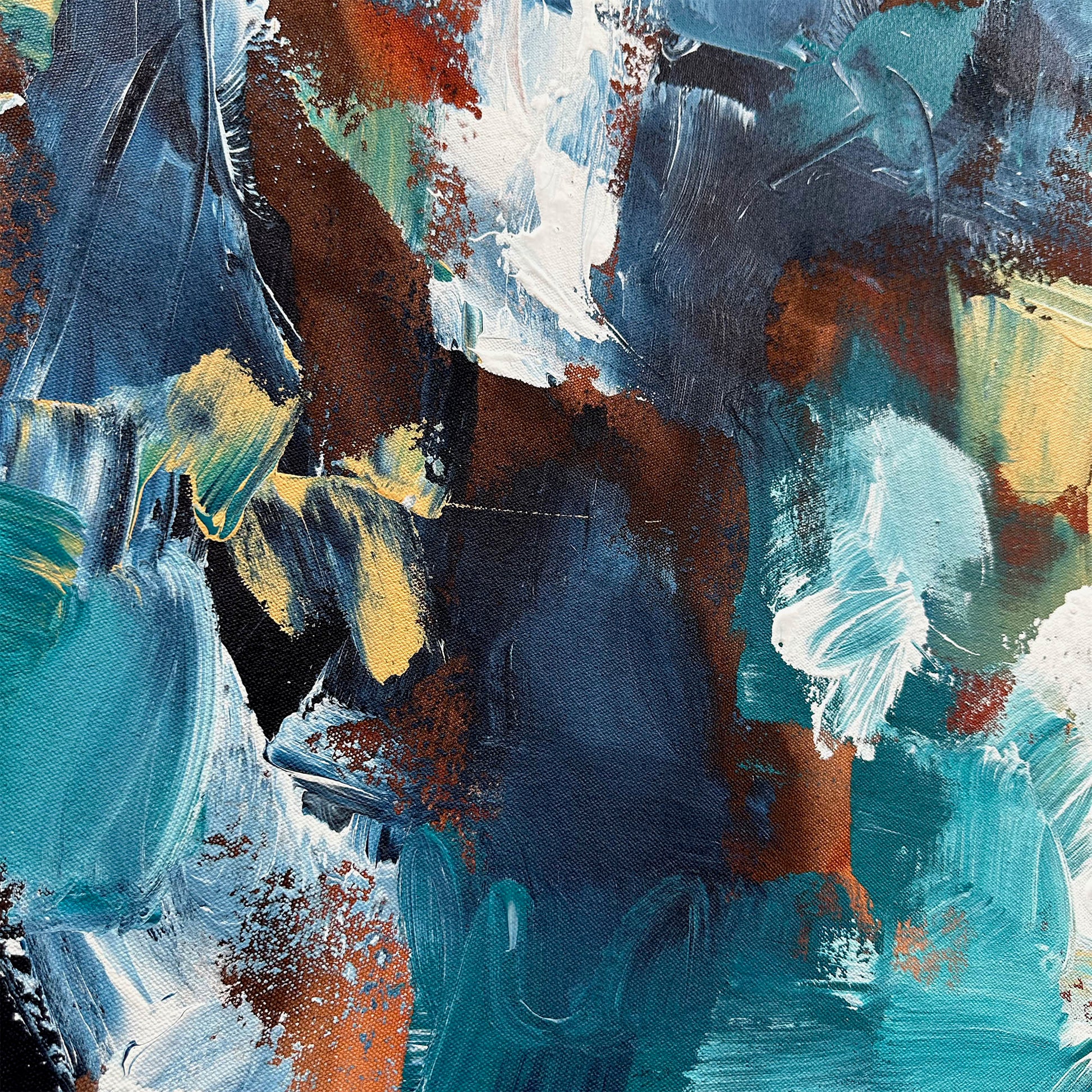 Then Came The Wave - Original Painting-Abstract House