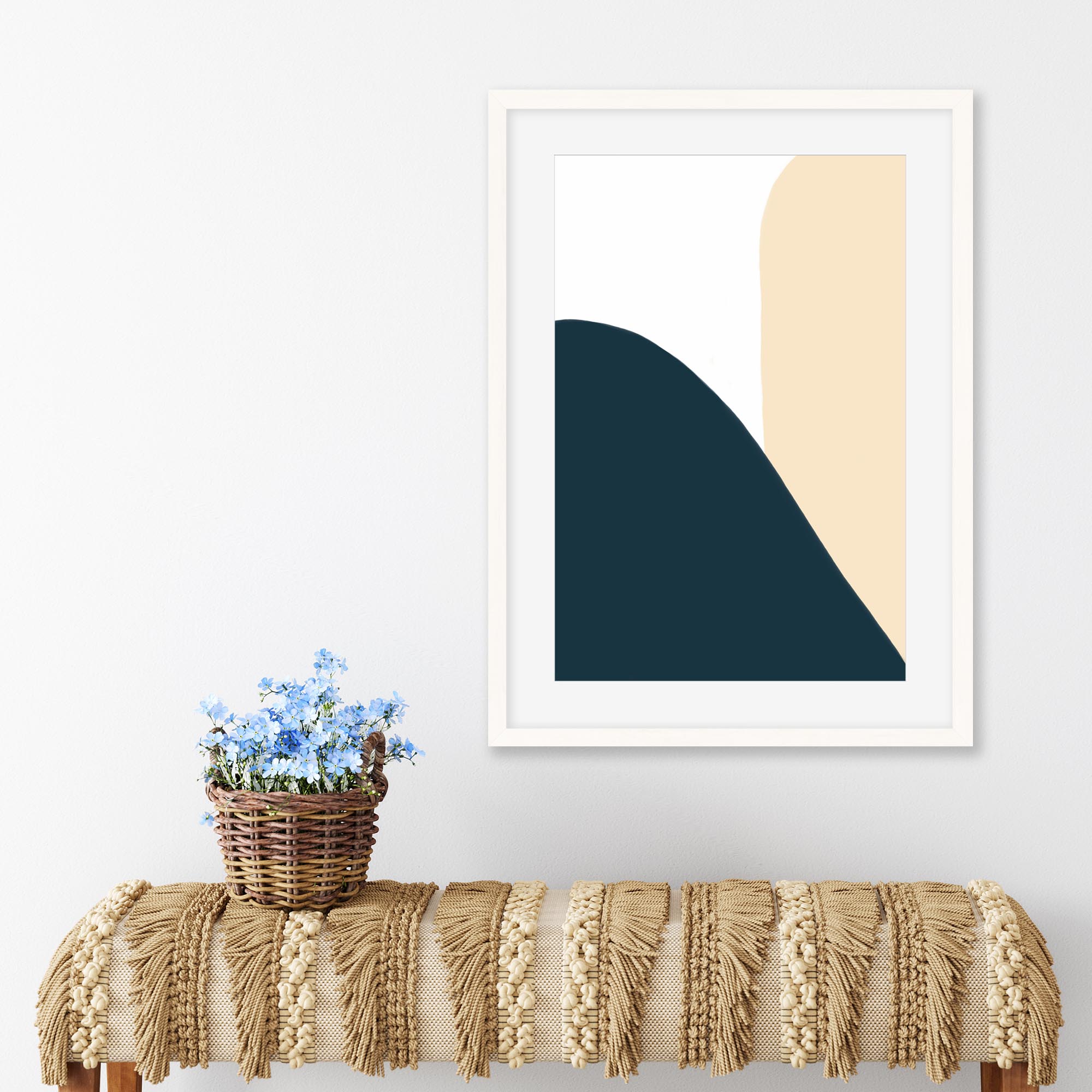 Trio Of Colours Art Print-Abstract House