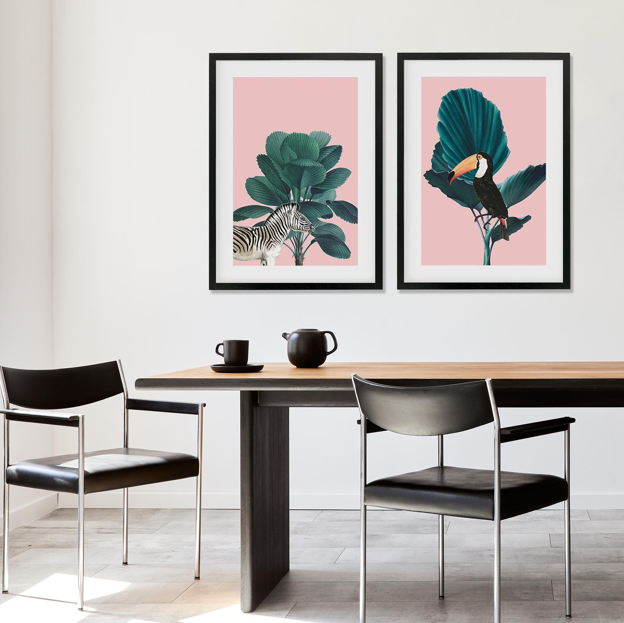 Tropical Jungle Animals - Print Set Of 2-Abstract House