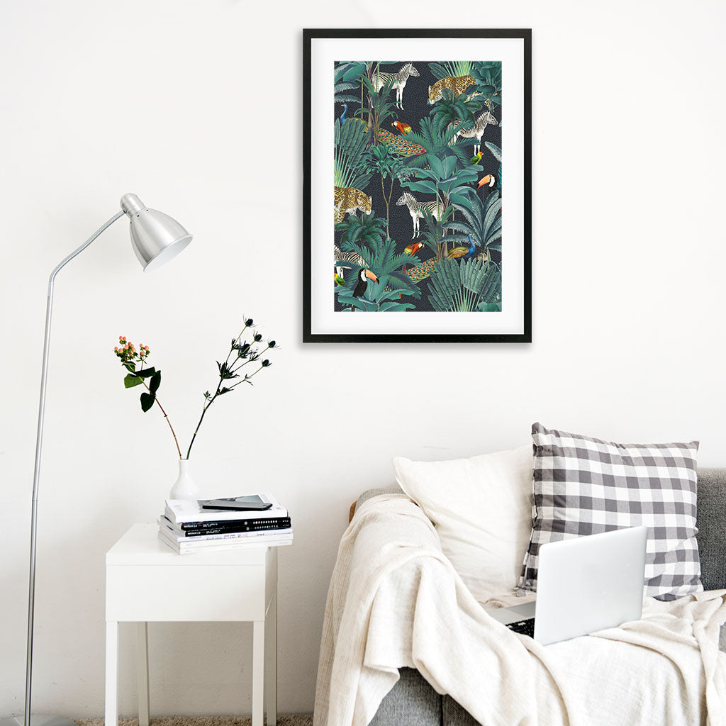 Tropical Jungle Framed Art-Abstract House