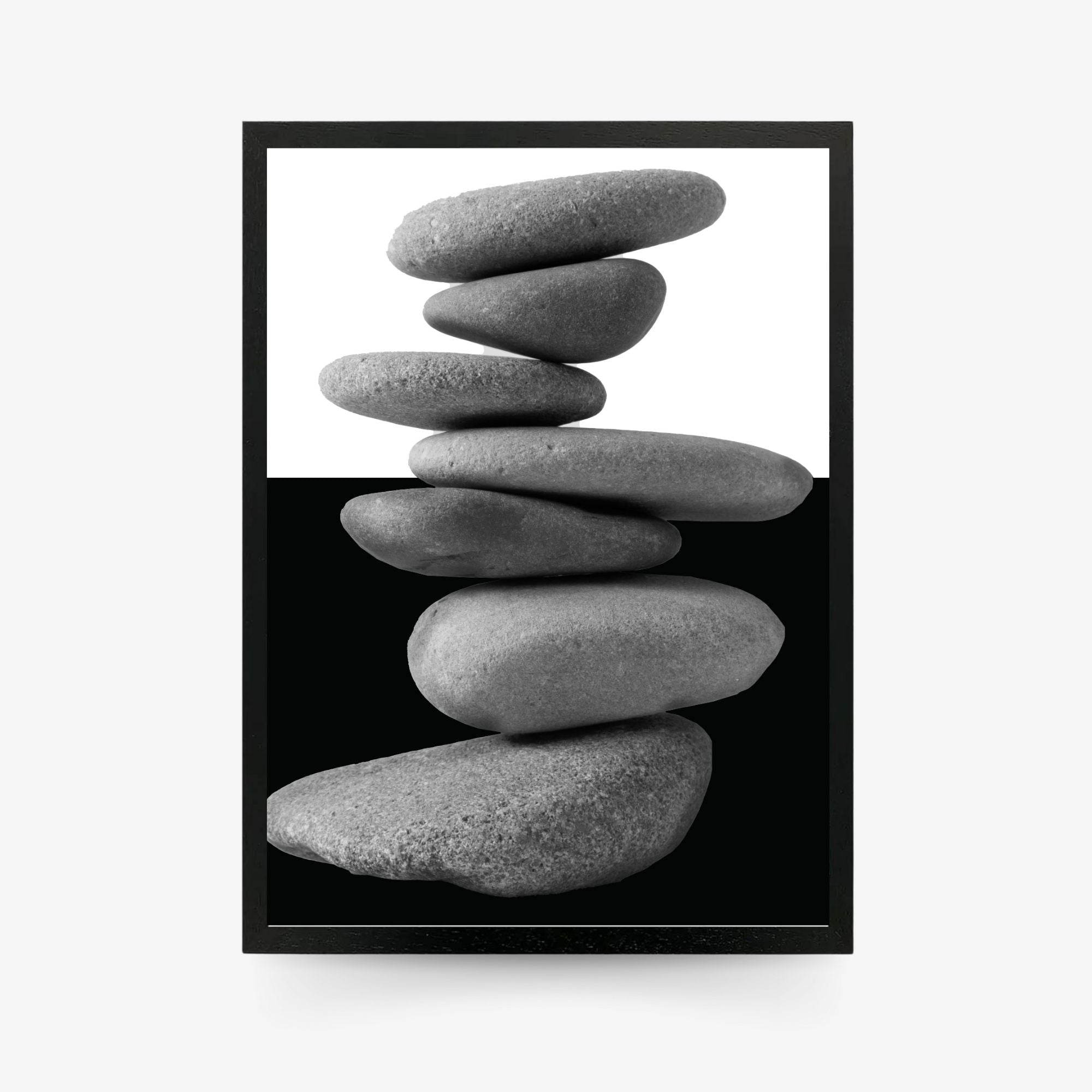 Balancing Stones Framed Art-Abstract House