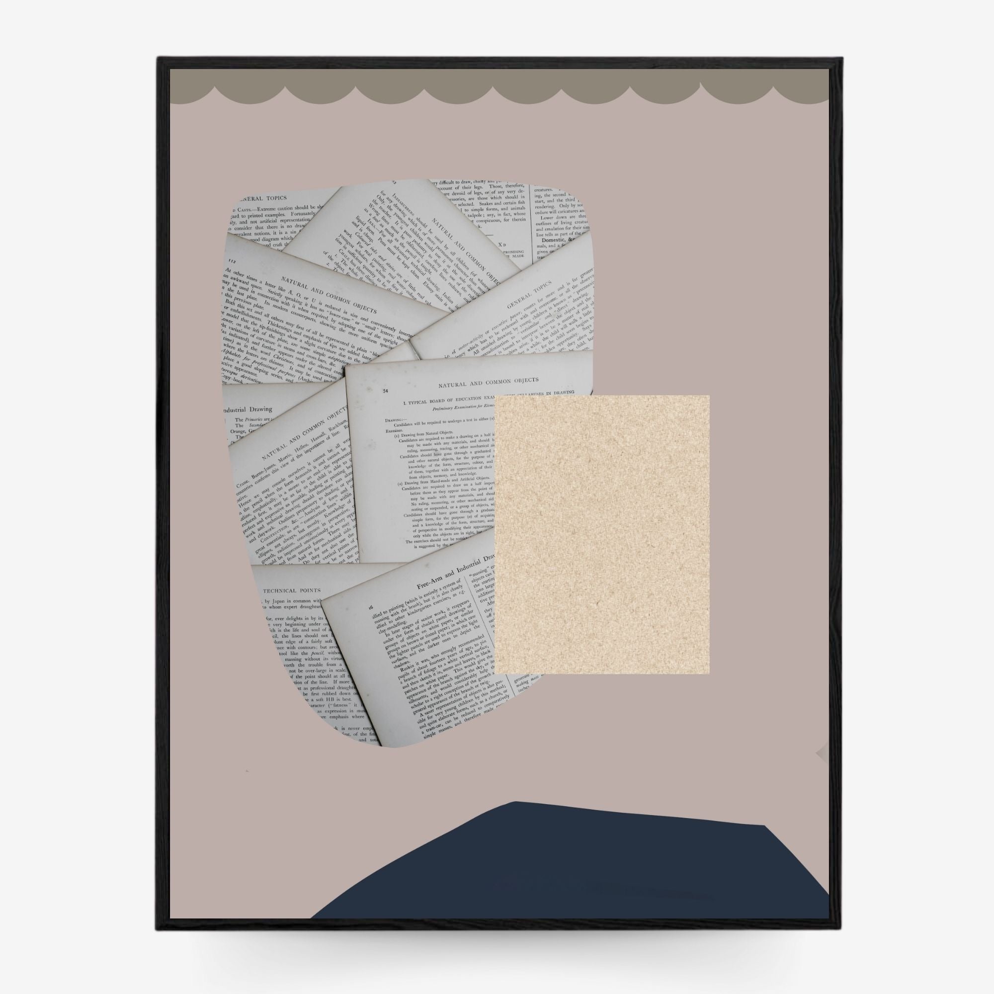 Collage Design Framed Canvas-Abstract House