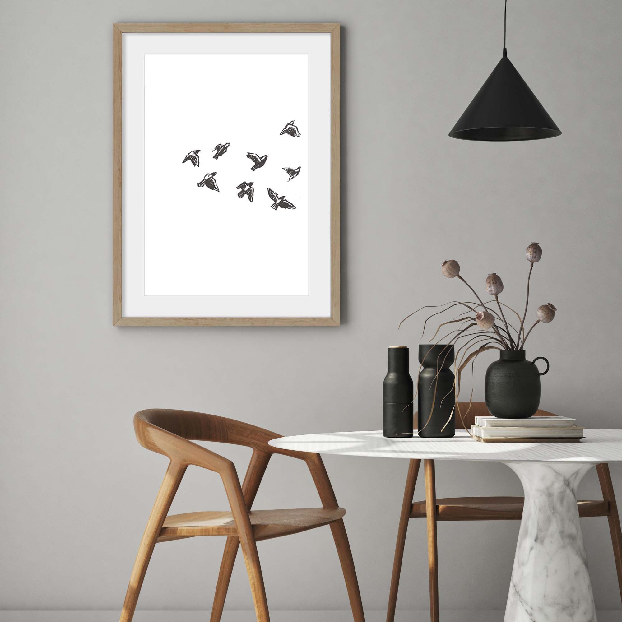 Watercolour Birds 1 Art Print-Abstract House