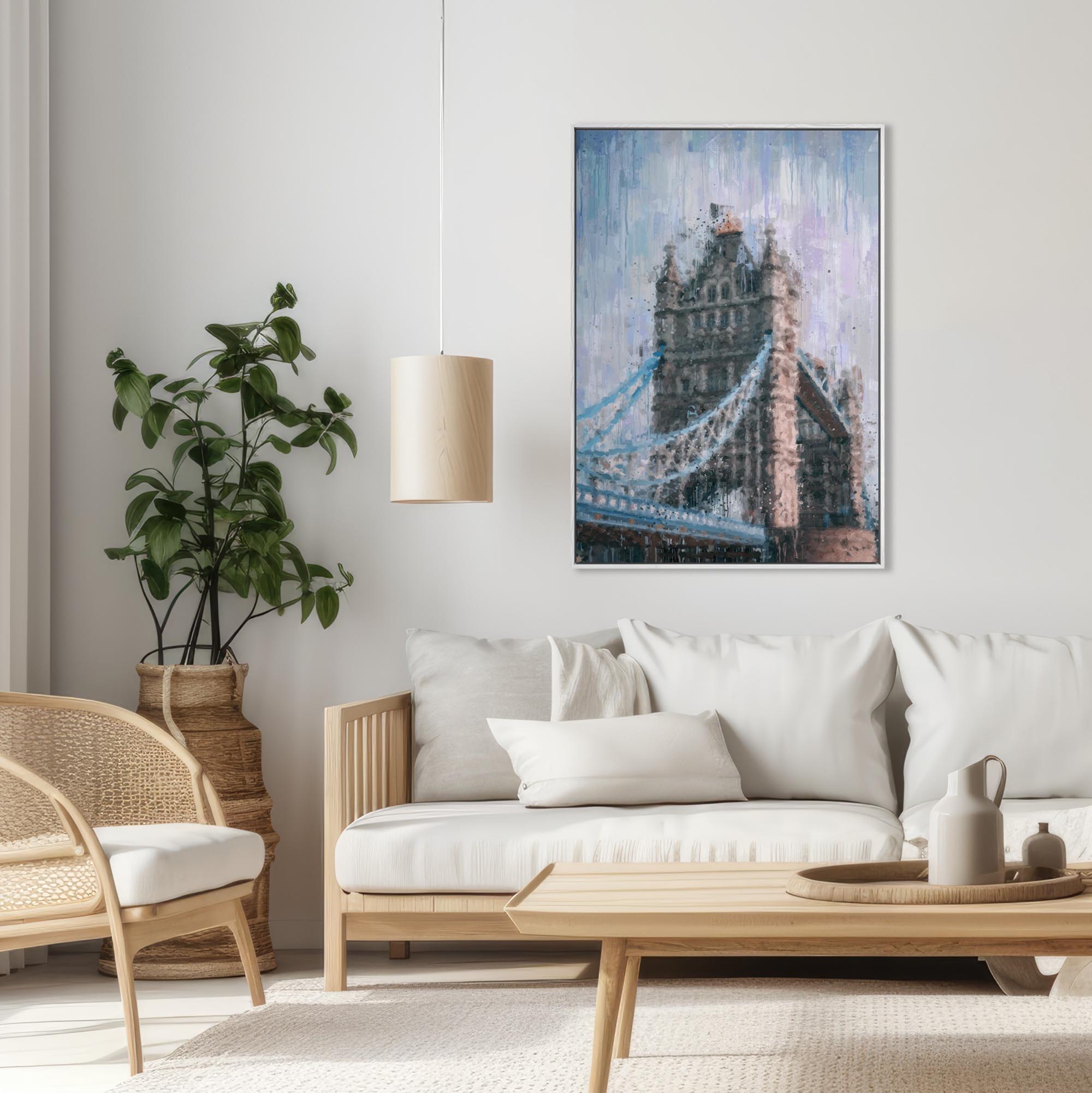 Tower Bridge London Painting Canvas Print-Abstract House
