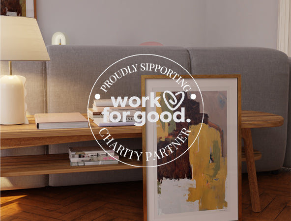 Limited Edition Art prints donating to MIND charity through Work For Good charity partnership Abstract House