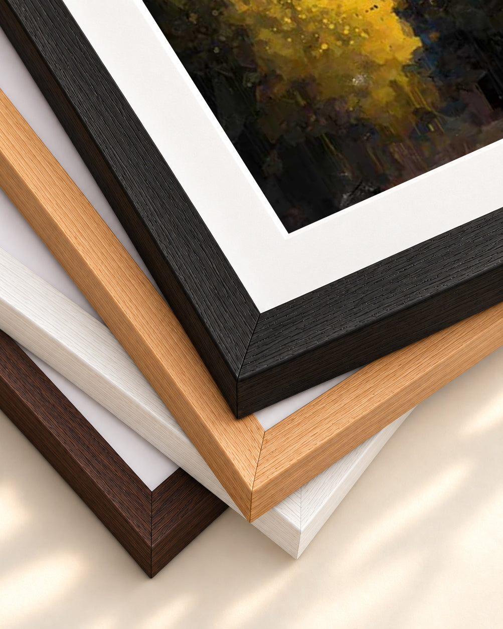 A Beautiful Landscape View — framed print corner with 5 cm mount and bevel