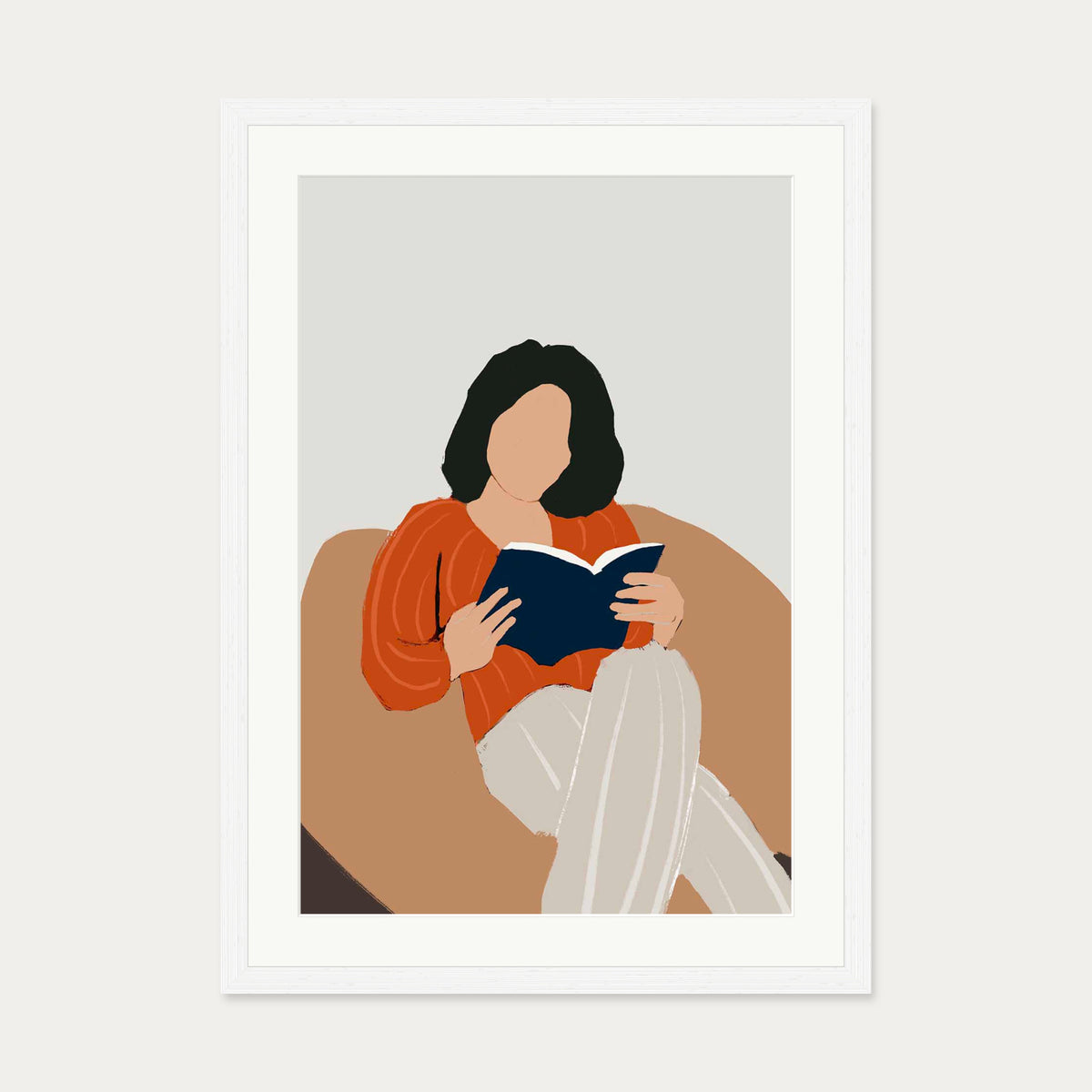 A Good Book — 50 x 70 cm — White Frame