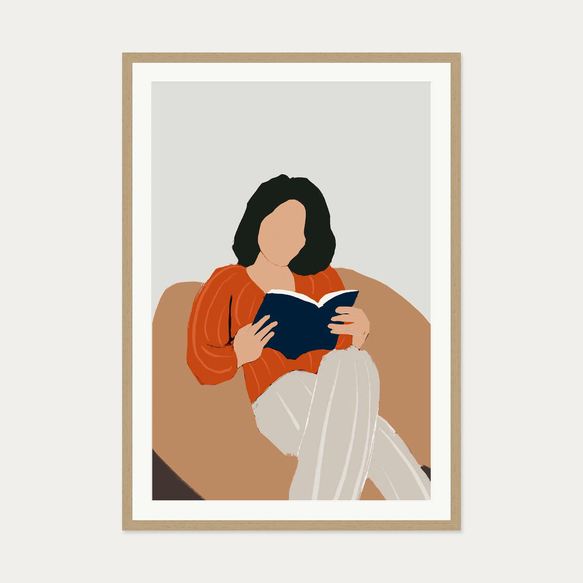 A Good Book — 70 x 100 cm — Oak Frame