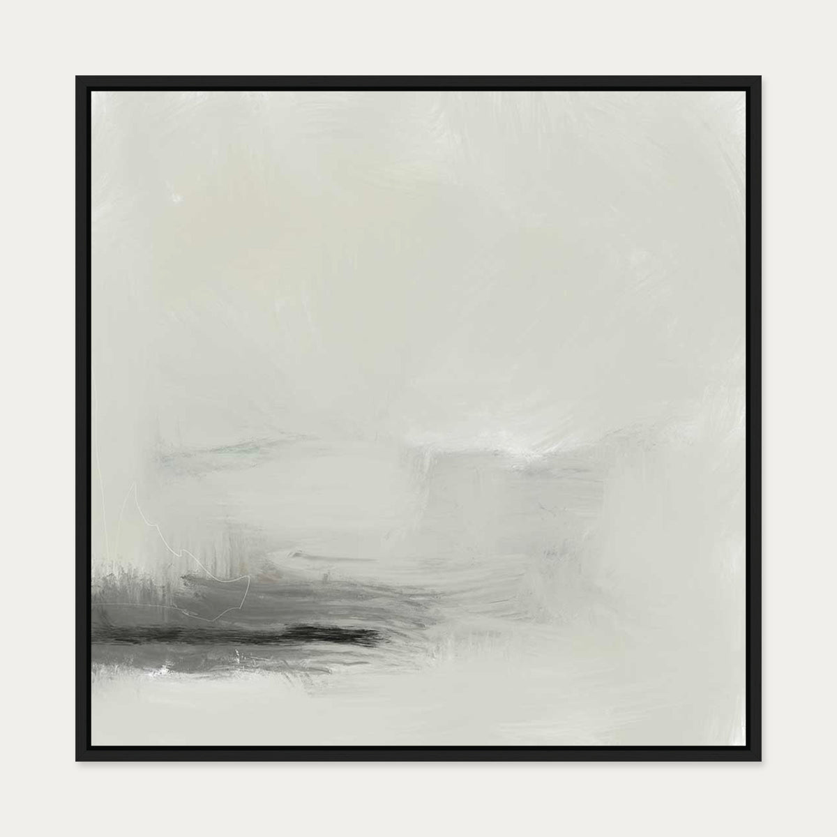 A Neutral Wash Canvas Art — 70 x 70 cm — Black Frame