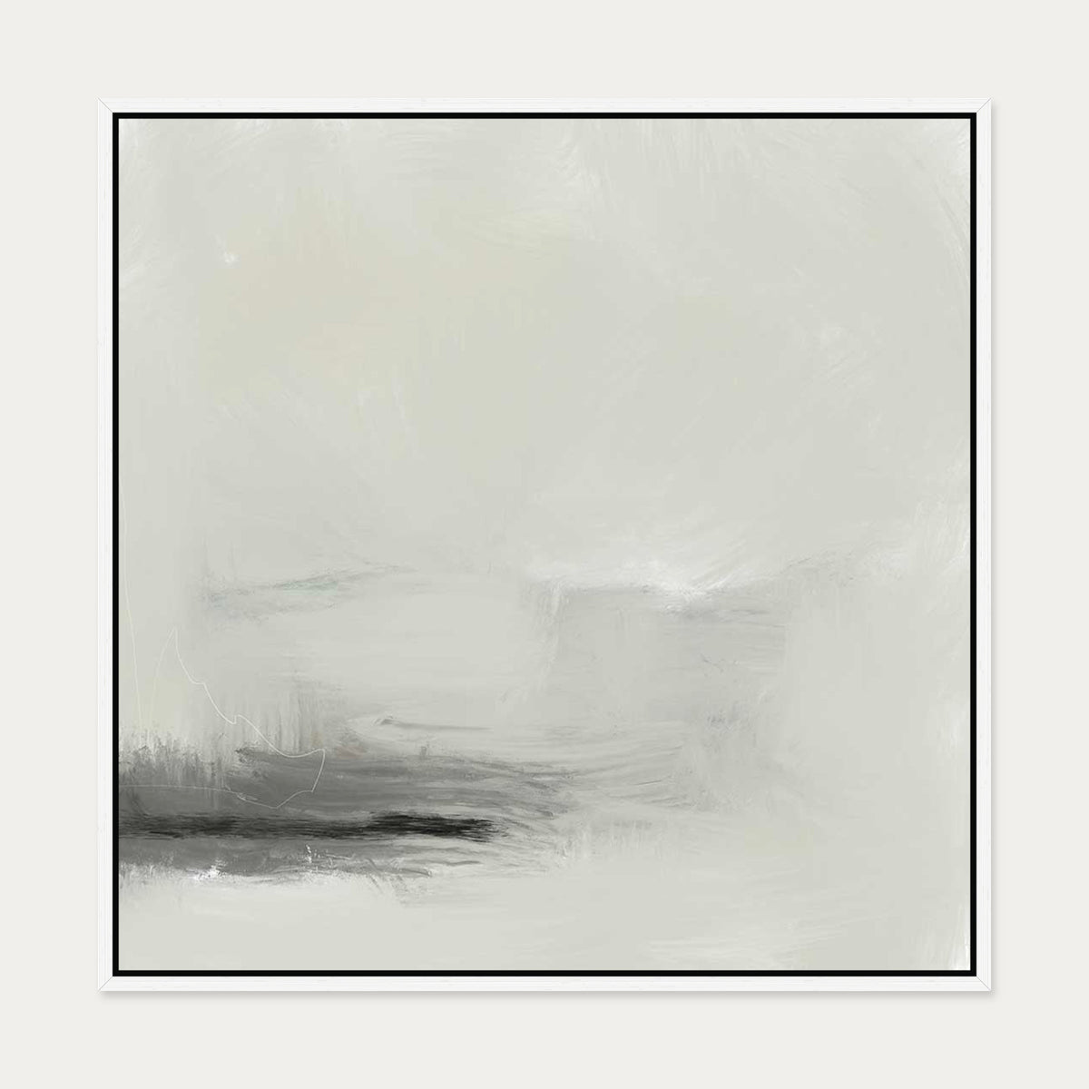 A Neutral Wash Canvas Art — 70 x 70 cm — White Frame
