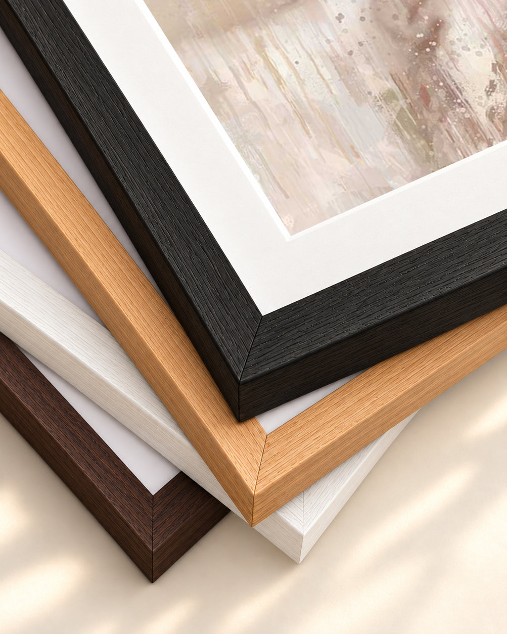 A Pair Of Pears Art Print — framed print corner with 5 cm mount and bevel