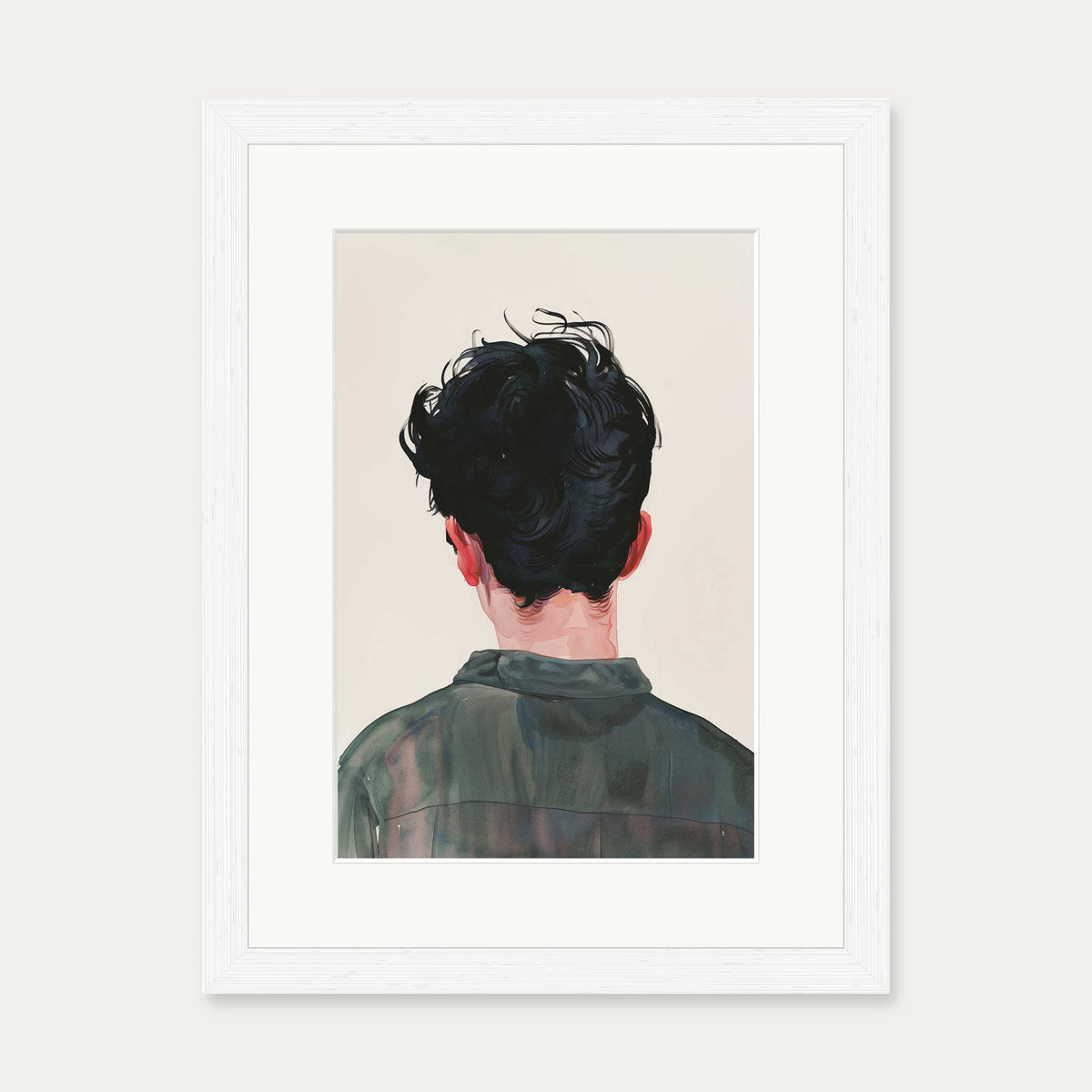 A Portrait Wall Art Print — 30 x 40 cm — White Frame