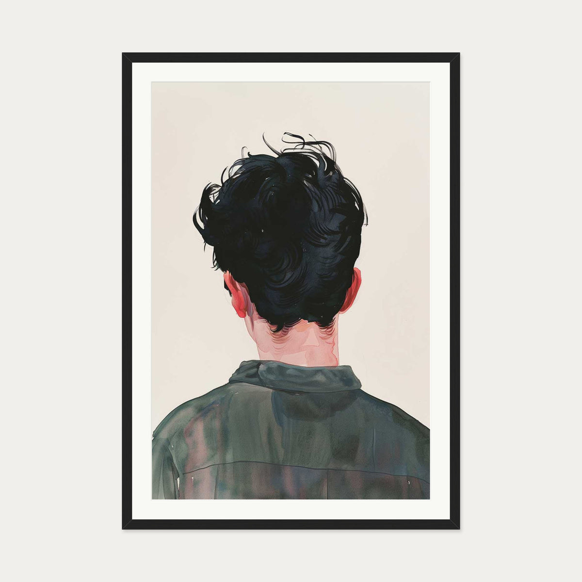 A Portrait Wall Art Print — 70 x 100 cm — Black Frame