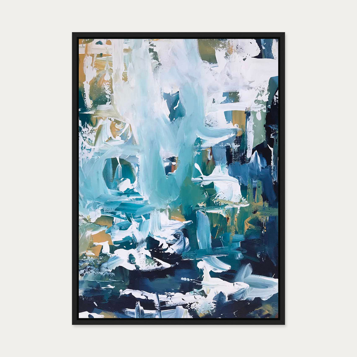 Abstract 102 Canvas Art — 50 x 70 cm — Black Frame