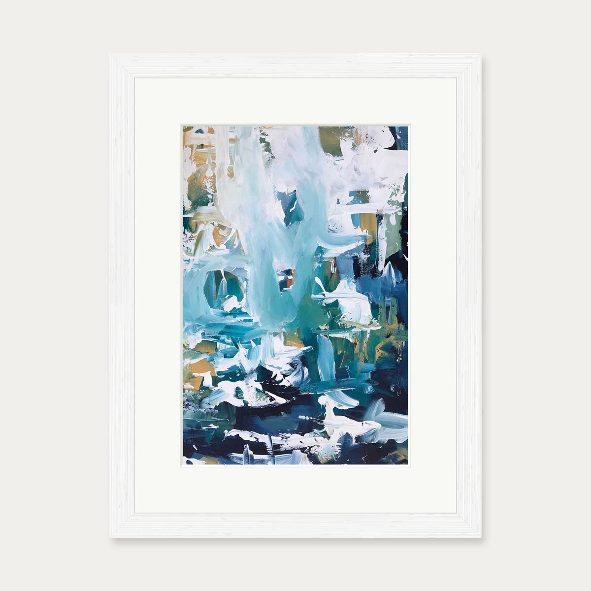 Abstract 102 Art Print — 30 x 40 cm — White Frame