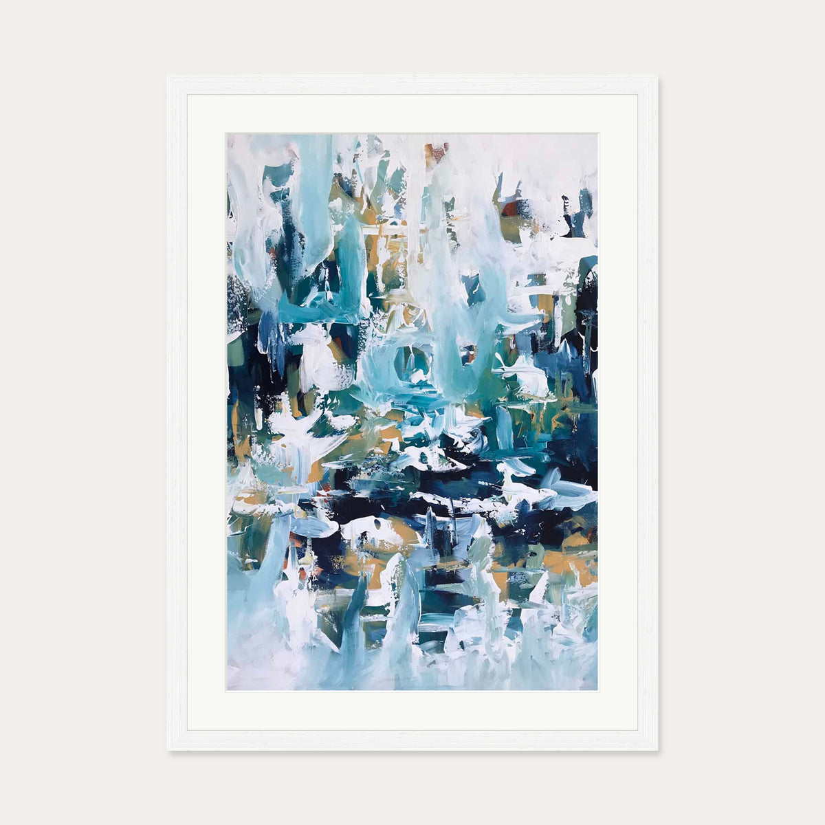 Abstract 103 Art Print — 50 x 70 cm — White Frame
