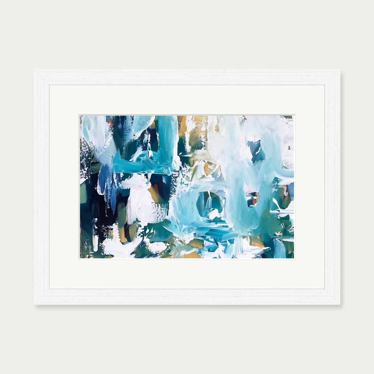 Abstract 105 Art Print — 30 x 40 cm — White Frame
