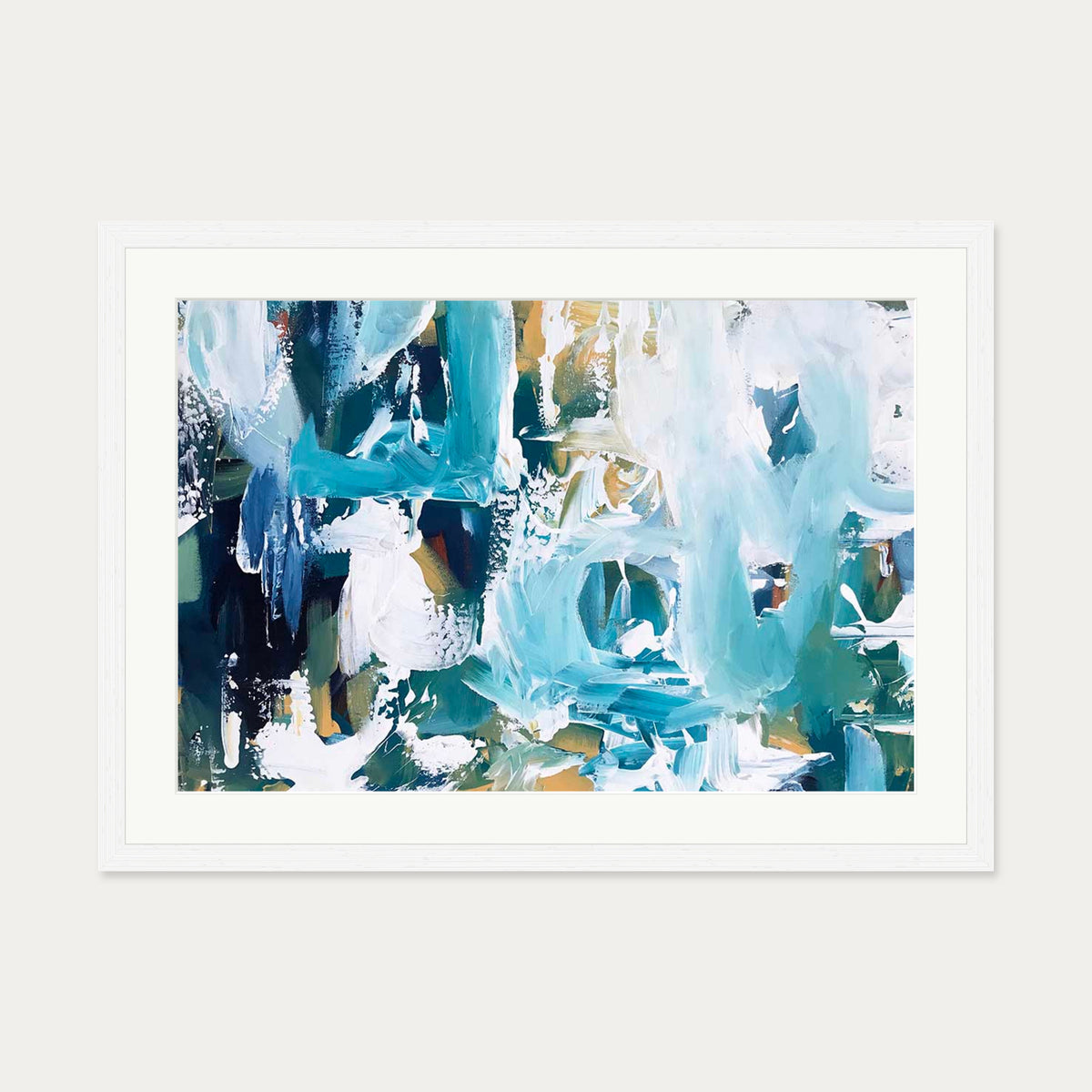 Abstract 105 Art Print — 50 x 70 cm — White Frame