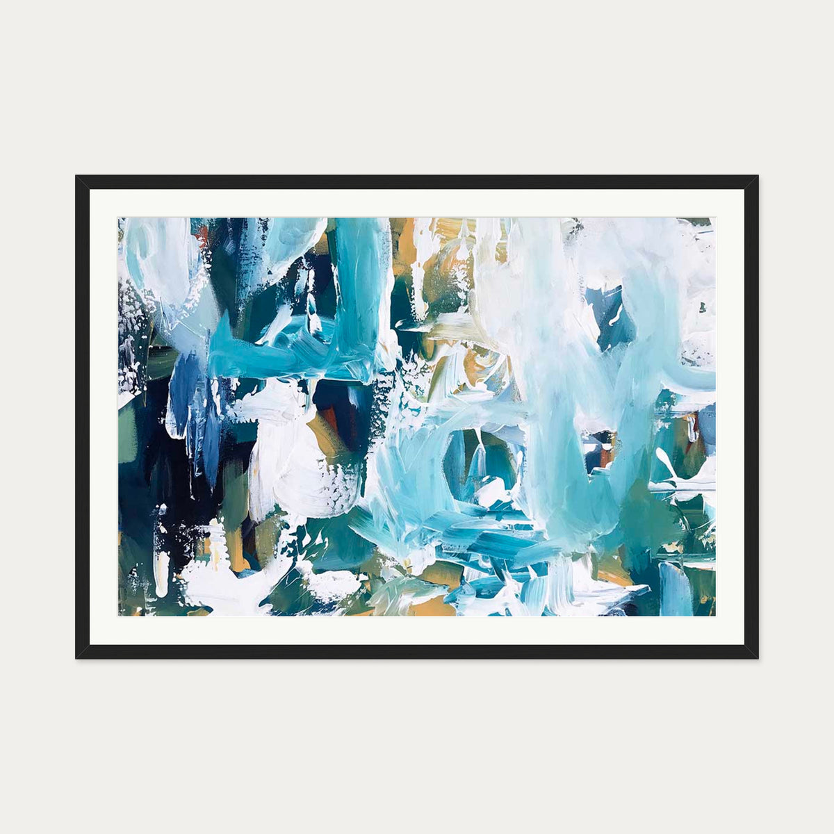Abstract 105 Art Print — 70 x 100 cm — Black Frame