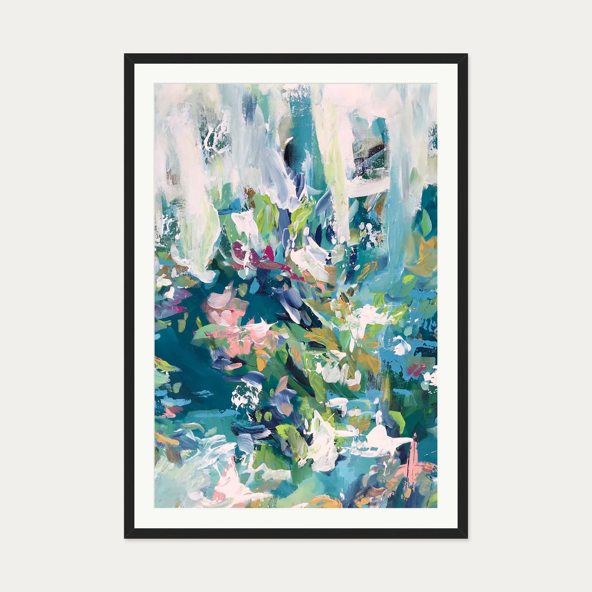 Abstract 106 Art Print — 70 x 100 cm — Black Frame