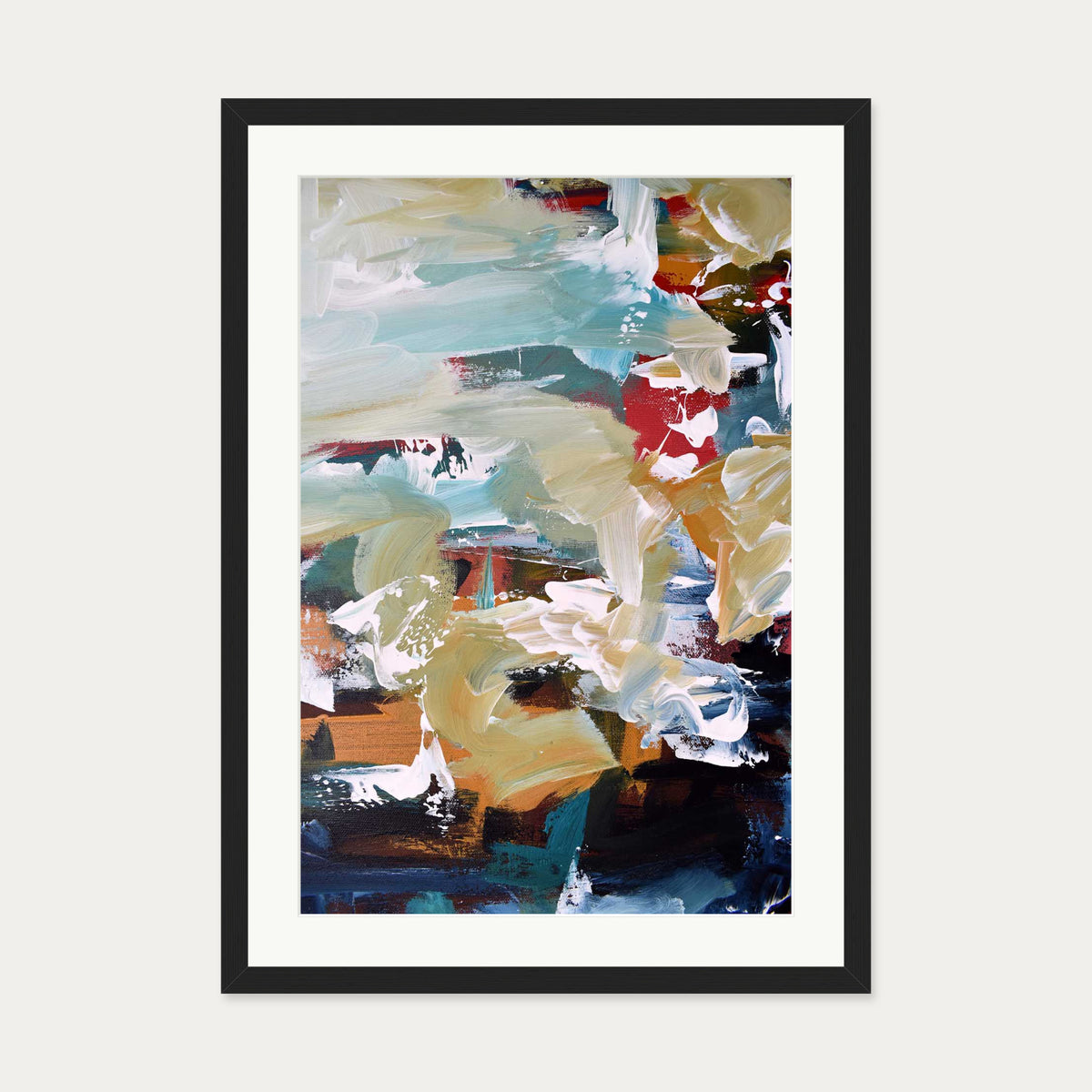 Abstract 107 Art Print — 50 x 70 cm — Black Frame