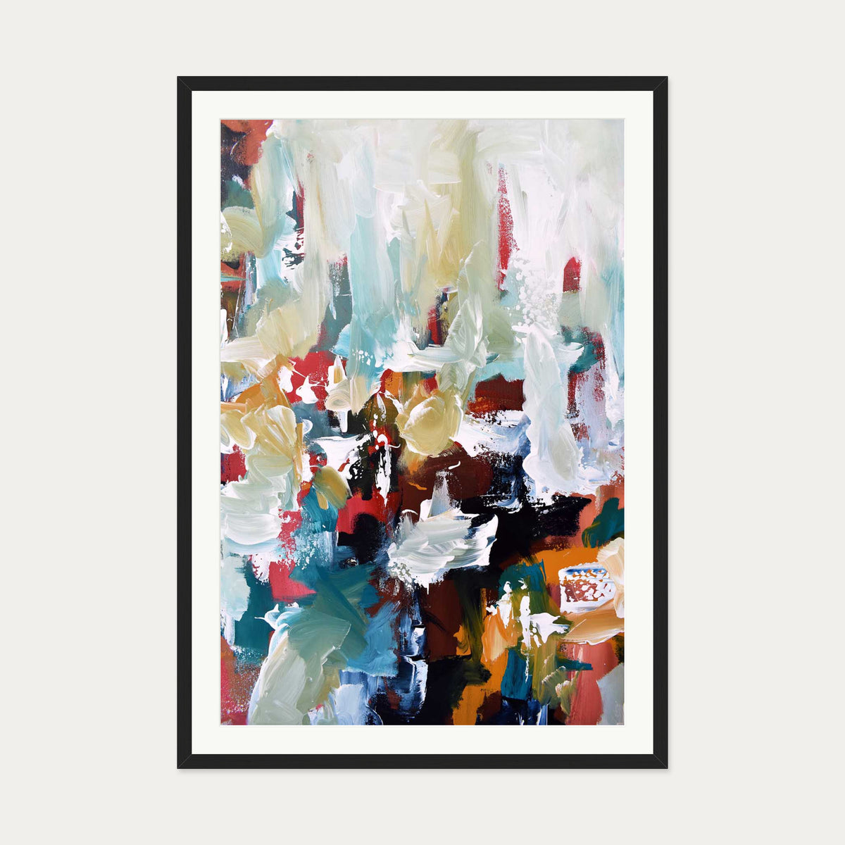 Abstract 108 Art Print — 70 x 100 cm — Black Frame