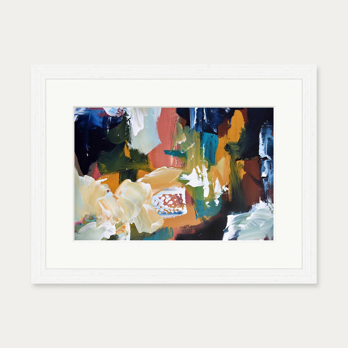 Abstract 109 Art Print — 30 x 40 cm — White Frame