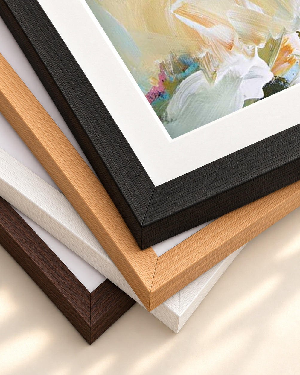 Abstract 109 Art Print — framed print corner with 5 cm mount and bevel