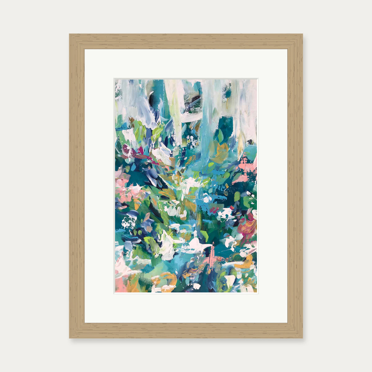 Abstract 110 Art Print — 30 x 40 cm — Oak Frame